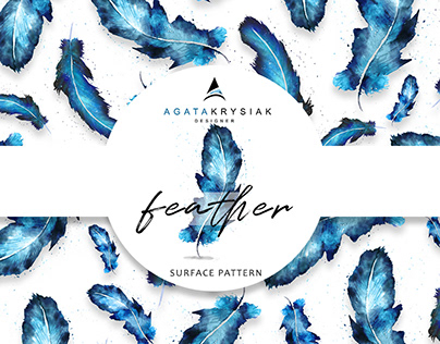 Surface Pattern Design - Feather