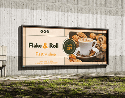 Poster Design for Flake & Roll Pastry Shop - unofficial