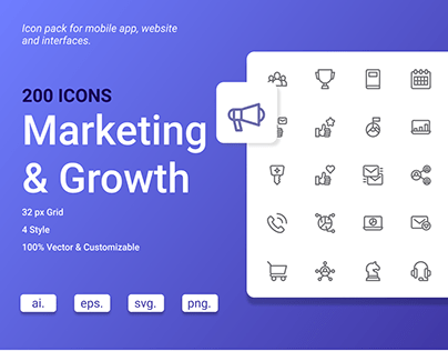 Marketing and Growth icon pack