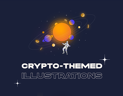 Crypto themed illustrations 2022
