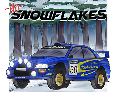 Subaru Impreza Rally Snow Artwork