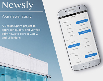 Newsly: prototipo de una App de periodico online