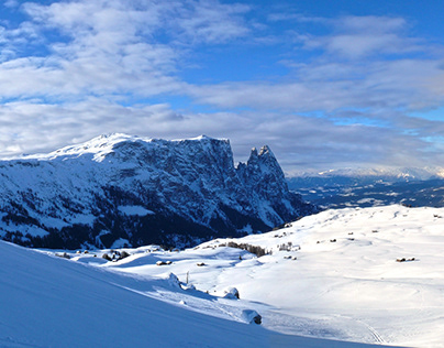 Winter panorama mountains