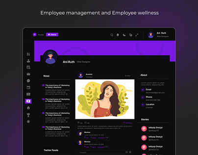 Employee Management and Employee Wellness - Dashboard