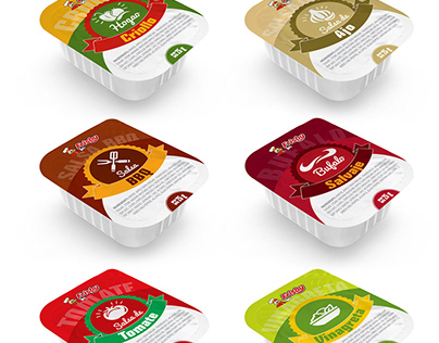 Frisby sauce line, package design.