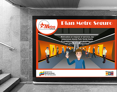 Poster Metro Caracas "Plan Metro Seguro"