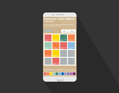 Pantone Color Match Game (a 2048 clone)