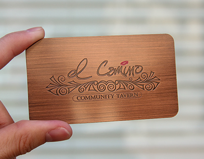 Copper Finish Metal Membership Card