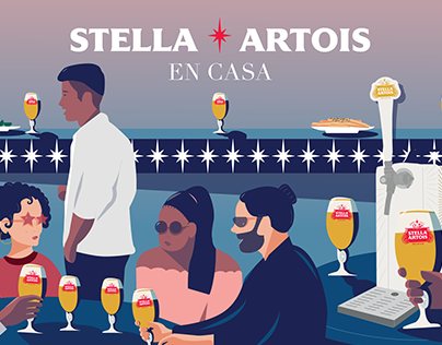Ilustración Barril en Casa Stella Artois