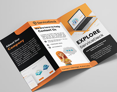 Brochure for FSM company called ServiceDeck