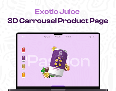 Exotic Juice - 3D Landing page prototype