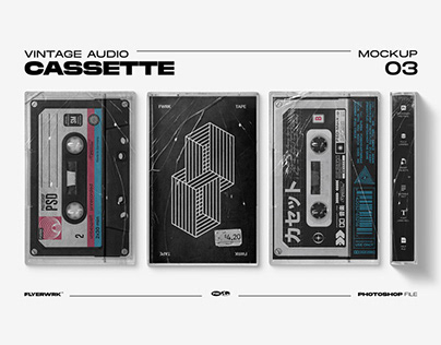 Vintage Audio Cassette Tape Mockup