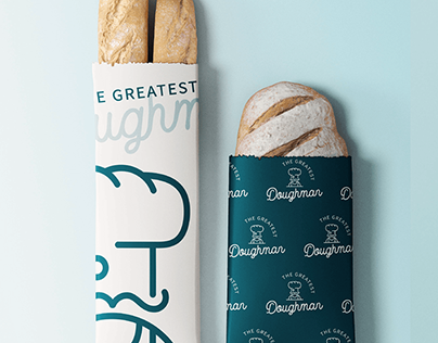 The greatest doughman - minimal & fun bakery branding
