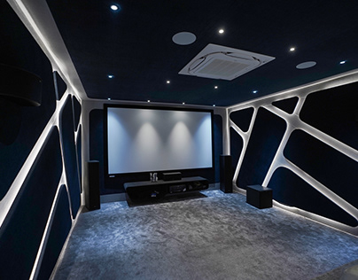 Home Theatre : Walls made with acoustic panels