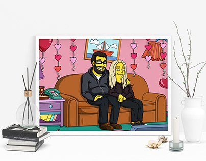 Simpsons style illustration