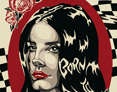 Lana Del Rey vector portrait