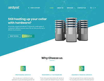 Nerdynet - Website UI Design