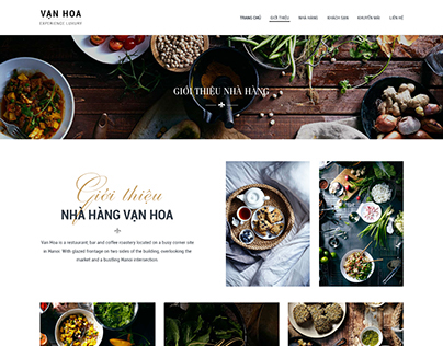 Van Hoa Restaurant - Landingpage