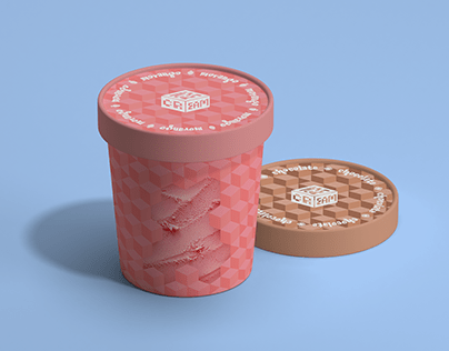 pote de sorvete | design de embalagem