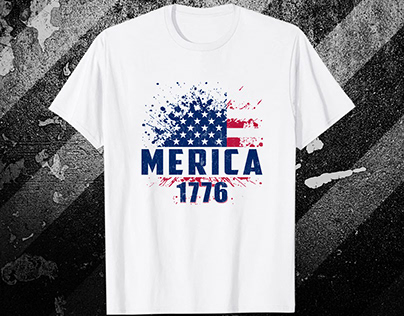 Merica 1776 US Flag T-Shirt