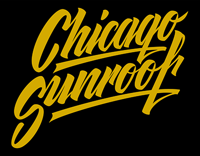 "Chicago Sunroof" lettering design