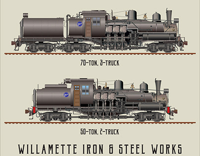 Willamette Shay Logging Locomotives
