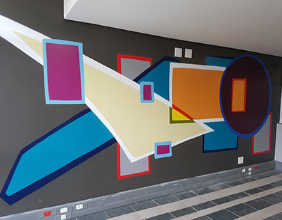 Abstract murals for apartment block
