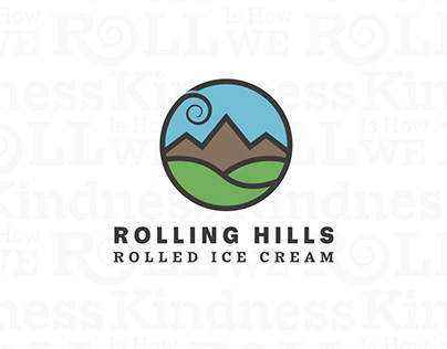 Rolling Hills Rolled Ice Cream Branding