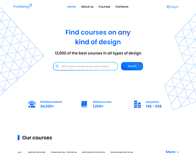 Design courses search website