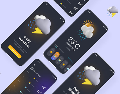 Daily Weather🌦️ App UI Design