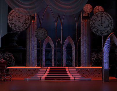 Cinderella play "the throne room in the king's palace"