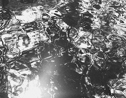 Water ripples in monochrome