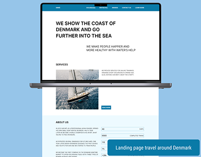 Landing page travel around Denmark