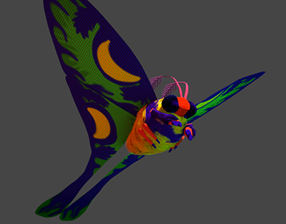 3D art in blender (moths)