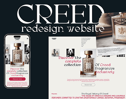 Creed Website redesign concept | UX/UI