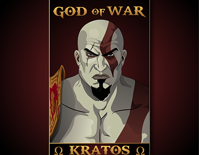 God of War - Vector Portrait Poster