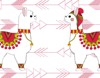 Textile Design - Llama | Lhama - (Testando)