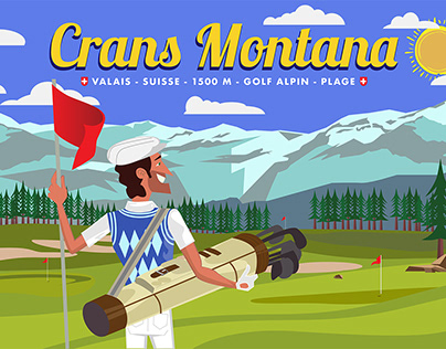 Ilustração 03 | Série: Golf Crans Montana - Suíça
