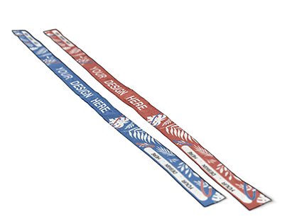 Woven event wristband mockup in photoshop