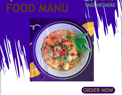 Food manu banner design