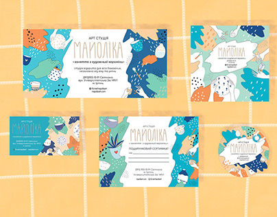 Illustration & design for "Majolika" ceramic workshop