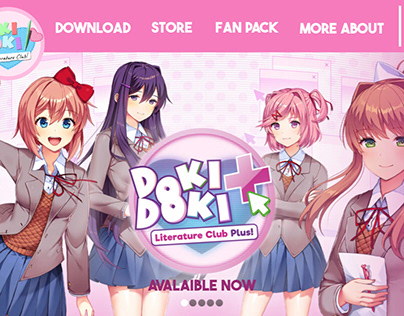 Website Redesign - Doki Doki Literature Club!