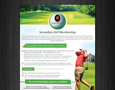 Flyer Design for Golf Country Club