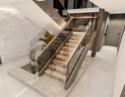 Staircase lobby design | Saudi Arabia