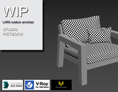 WIP- Modeling LARS outdoor armchair by studio PIETBOON