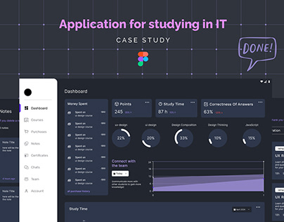 Application for studying in IT - Case study