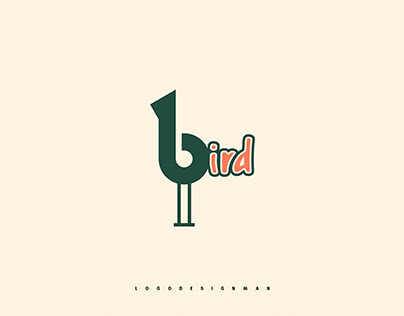 bird with letter b creative logo design
