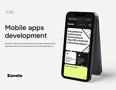 Zuralo Landing Page / Mobile apps development
