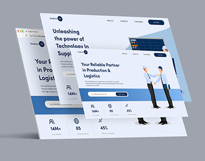 Production Partner Website Banner Landing UI Design