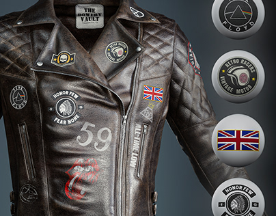 Embroidery and leather Patches for substance painter